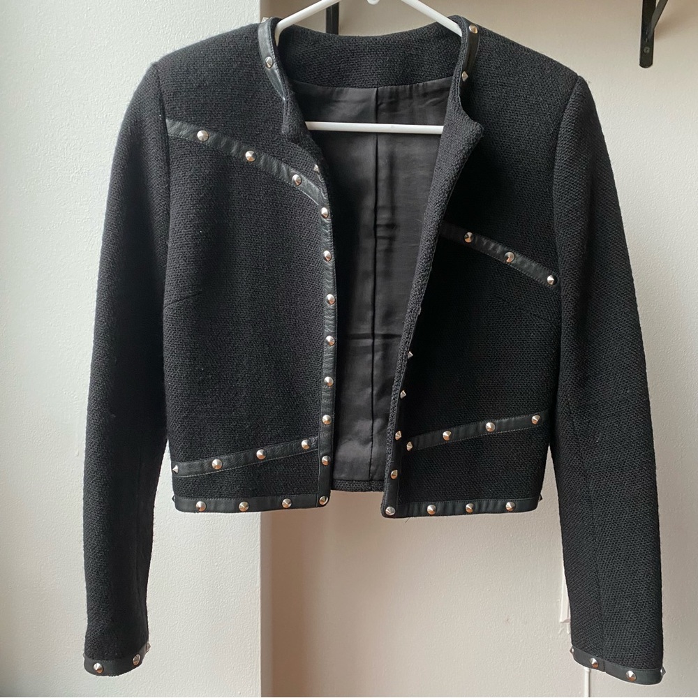 The Kooples Paula Studded Cropped Jacket